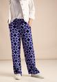 Viskose Hose mit Print 34/30 - Violet Blue
