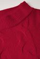 Pullover mit Strickmuster Rot 38
