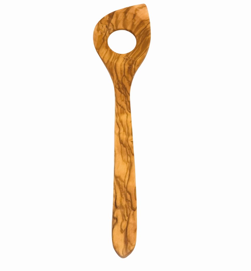 Holz Risottolöffel spitz mit Loch, Olivenholz - Default Title