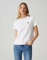 OPUS T-Shirt »Serz« mit kleiner Herz-Stickerei - Weiß / 44