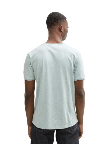 T-Shirt in Melange Optik XXL Regular Fit - Light Ice Blue