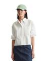Oxford-Bluse cropped L