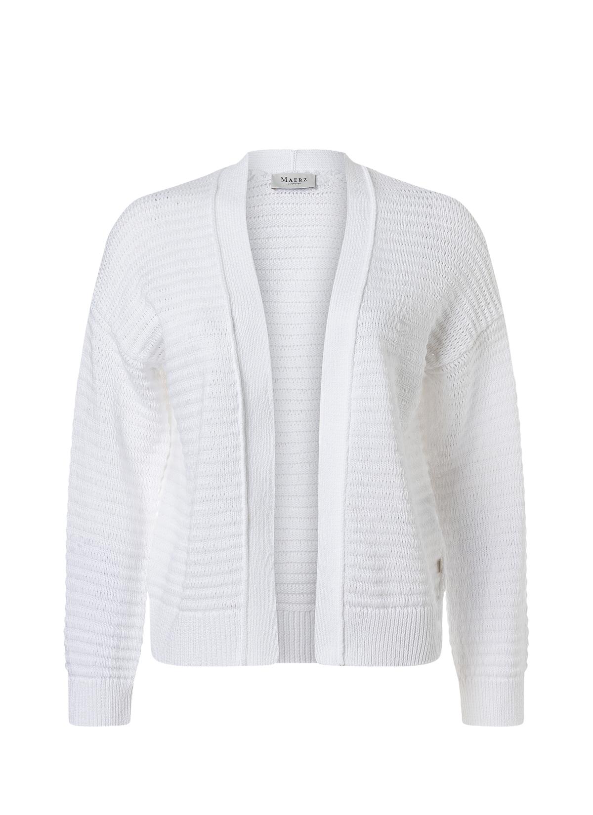 Strick Cardigan 1/1 Arm Modern Fit - Pure White