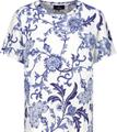 T-Shirt mit Blumenmuster 42 - Marine Gemustert