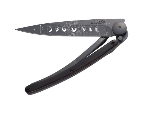Deejo Messer 37G, Schwarz, Ebenholz - Mondzyklus