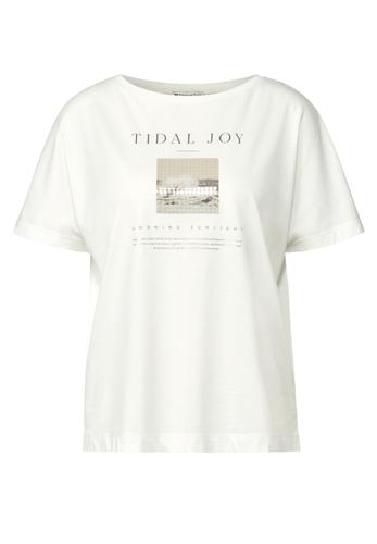 T-Shirt mit Fotoprint Weiß 38