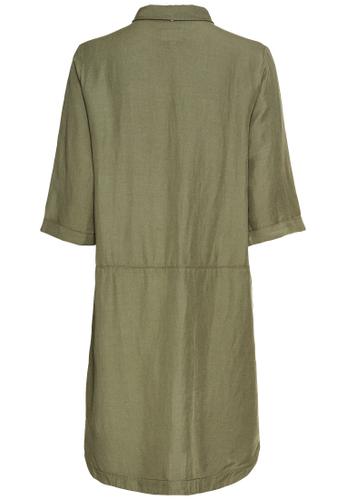 Schlupfkleid mit Hemdkragen S Regular Fit - Olive