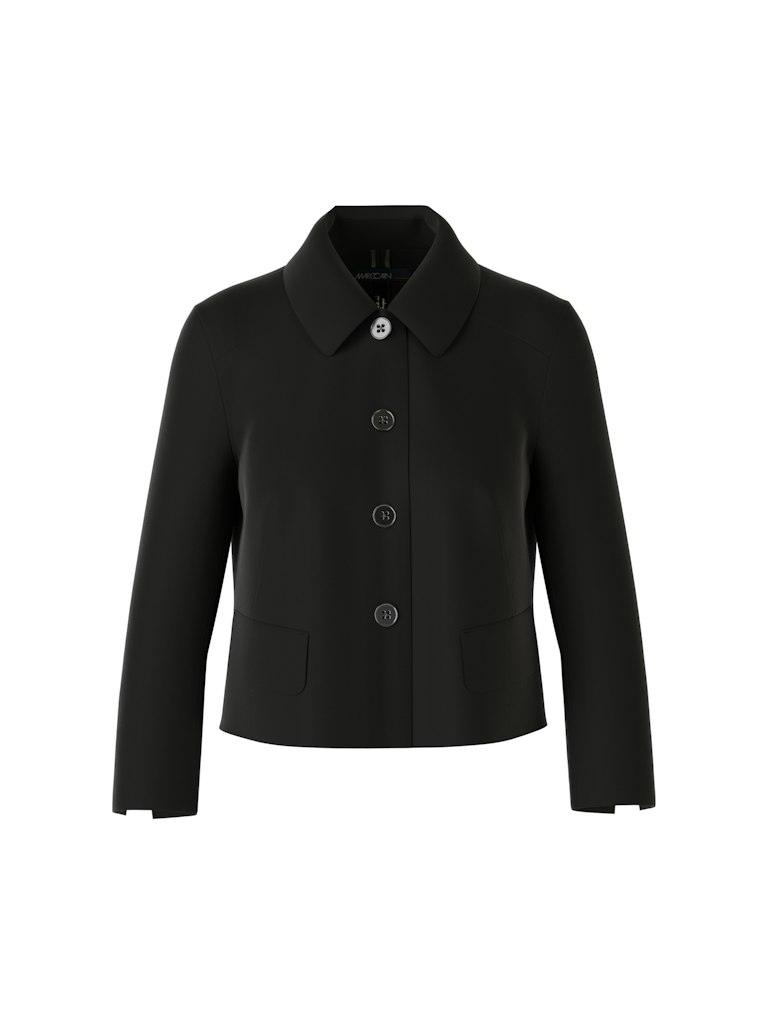 Kurzjacke mit Ärmelschlitzen Schwarz 44
