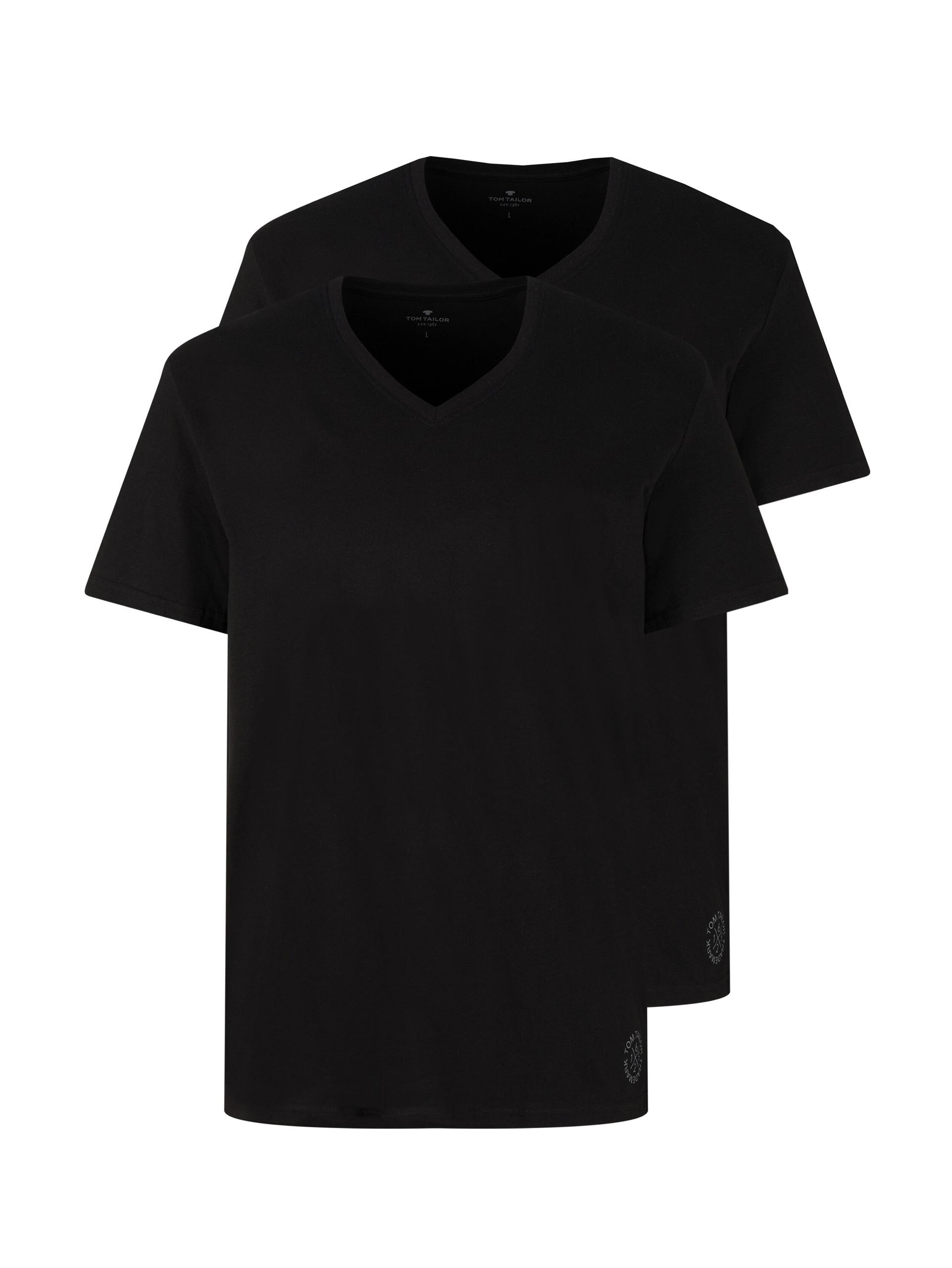 Doppelpack T-Shirt XXL Regular Fit - Black