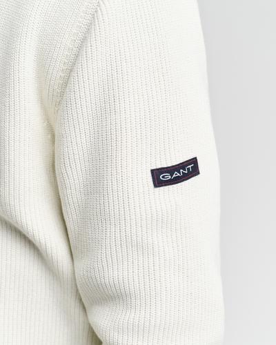 Gerippter Troyer aus Baumwolle XL - Cream