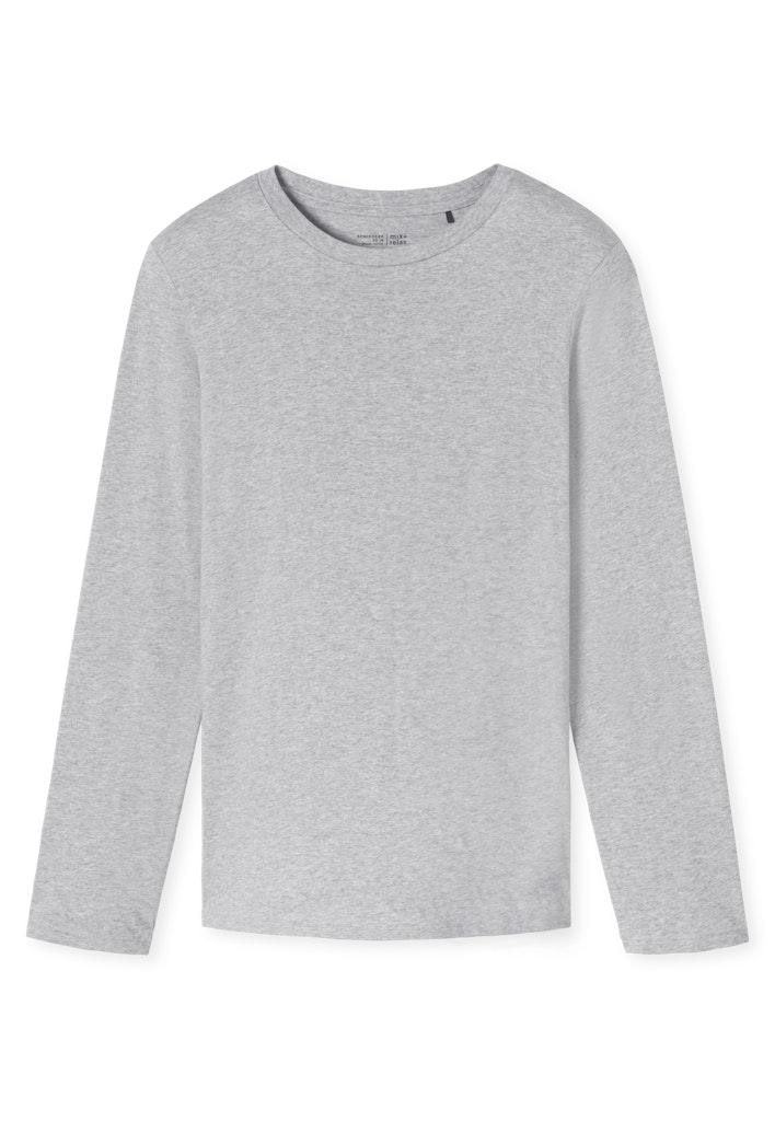 Langarmshirt Rundhals Grau 50