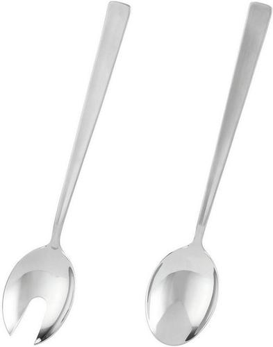 RÖSLE Salatbesteck (Set, 2-tlg), Salatschöpfer in Profiqualität zum Servieren von Salaten, Beilagen und Früchten, fugenlos verarbeitet, Edelstahl 18/10, spülmaschinengeeignet