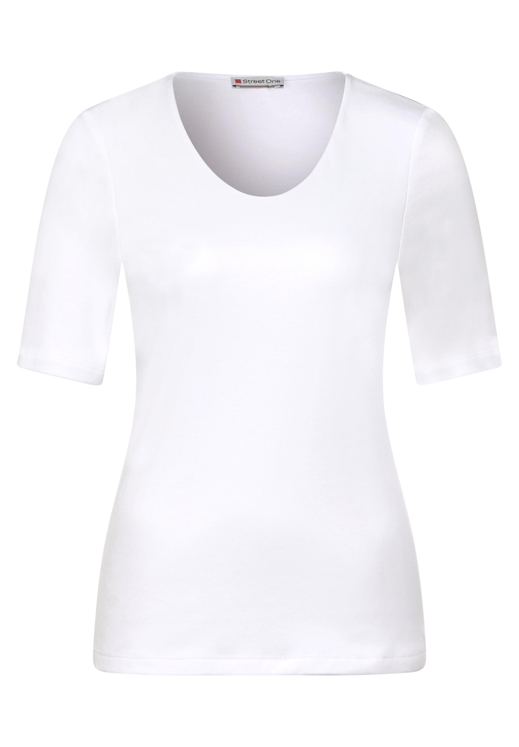 Basic Kurzarmshirt 34 - White