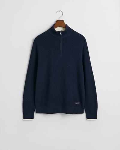 Gerippter Troyer aus Baumwolle L - Evening Blue