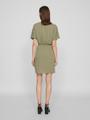 VIMOASHLY BUTTON S/S DRESS 40 Locker geschnitten - Oil Green