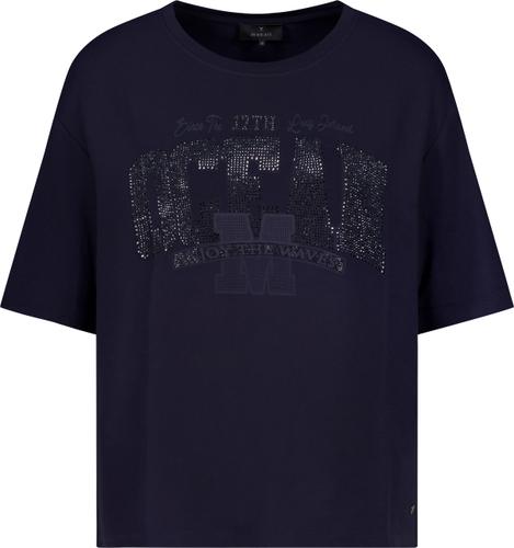 T-Shirt mit Schmuckdetails 42 - Marine