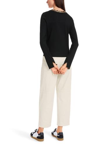 Zippjacke aus Baumwoll-Jersey Schwarz 40