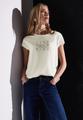 Shirt mit Wording Weiß 42