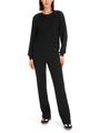 Uni Bluse mit Plissee-Ärmel 40 - Black