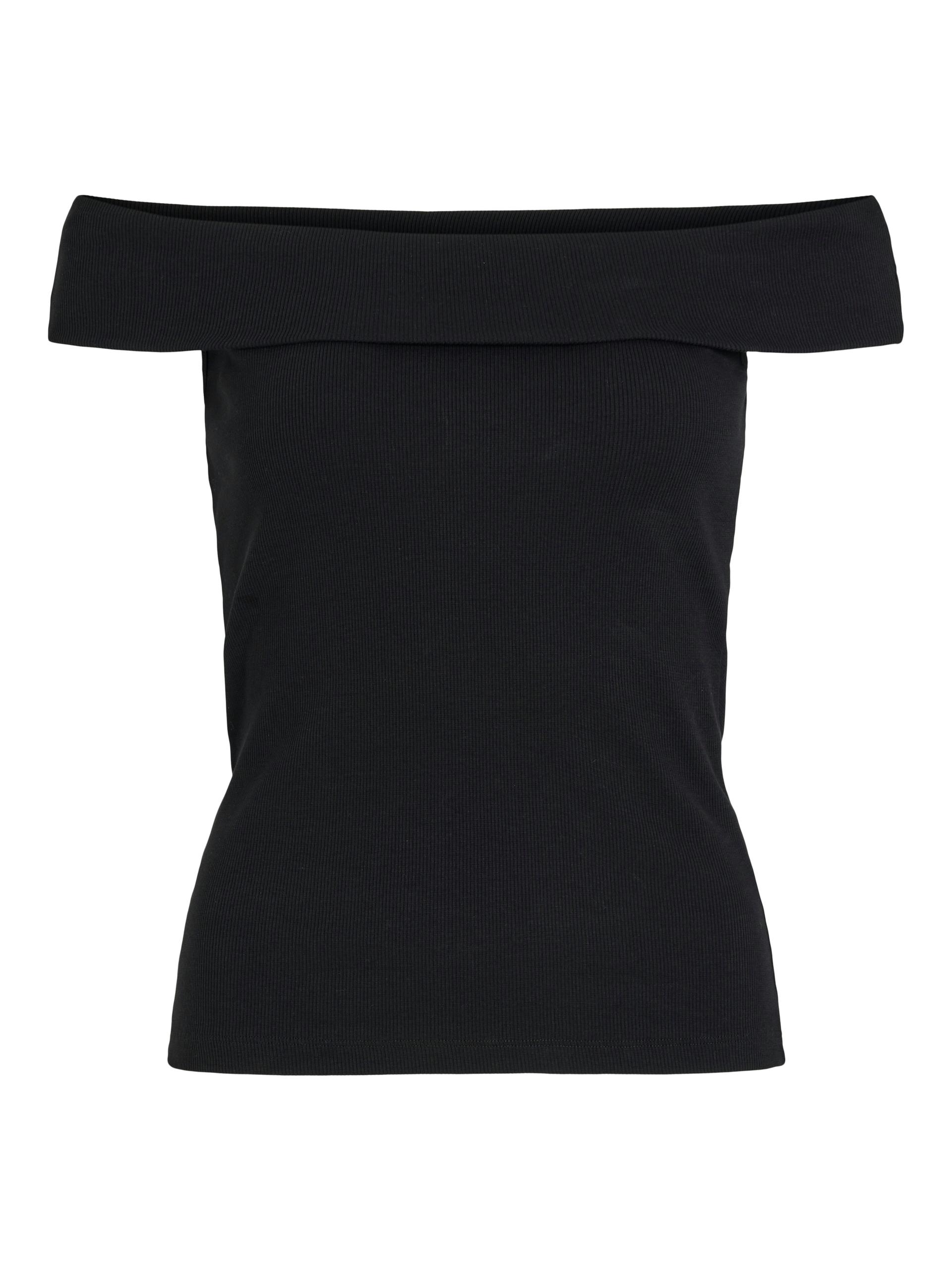 VISAHIA OFF SHOULDER TOP M Normal geschnitten - Black