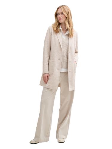 Mantel mit Reverskragen XXXL Slim Fit - Sand Stone Beige Melange