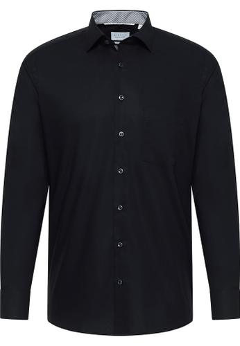 Original Shirt Popeline Langarm Schwarz 40/Langarm - 65cm