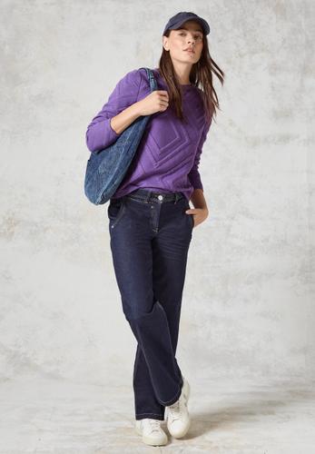 Shirt mit 3D Strukturmuster XL - Wild Lilac