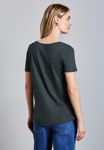 Basic T-Shirt in Unifarbe 36 - Hunter Green