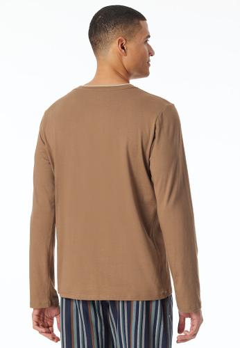 Langarmshirt Rundhals Gelb 54