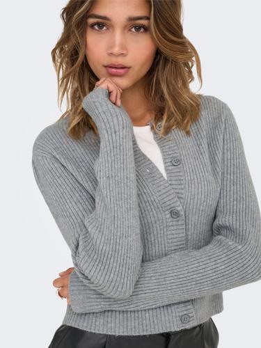 -ONLKATIA LIFE LS BUTTON CARDI KNT NOOS L Normal geschnitten - Ultimate Grey