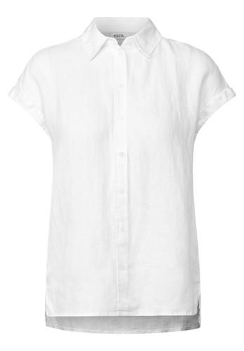 Leinen-Hemdbluse L - White