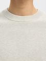 SLHDANE LS KNIT STRUCTURE CREW NECK NOOS S Normal geschnitten - Light Grey Melange