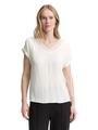 Loose Fit Bluse mit V-Ausschnitt 36 Loose Fit - Whisper White