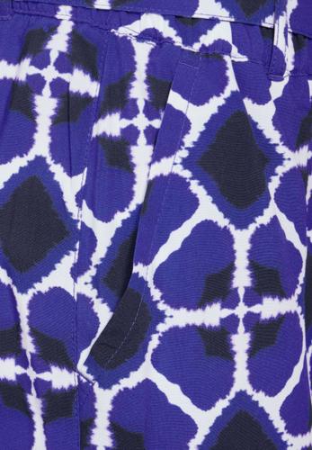 Paperbag Shorts mit Print 36 - Violet Blue