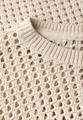 Pullover im Häkel-Optik L - Pearl Beige Melange