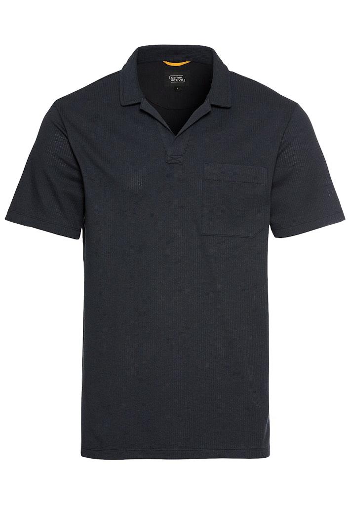 Kurzarm Poloshirt mit Brusttasche Blau 3XL