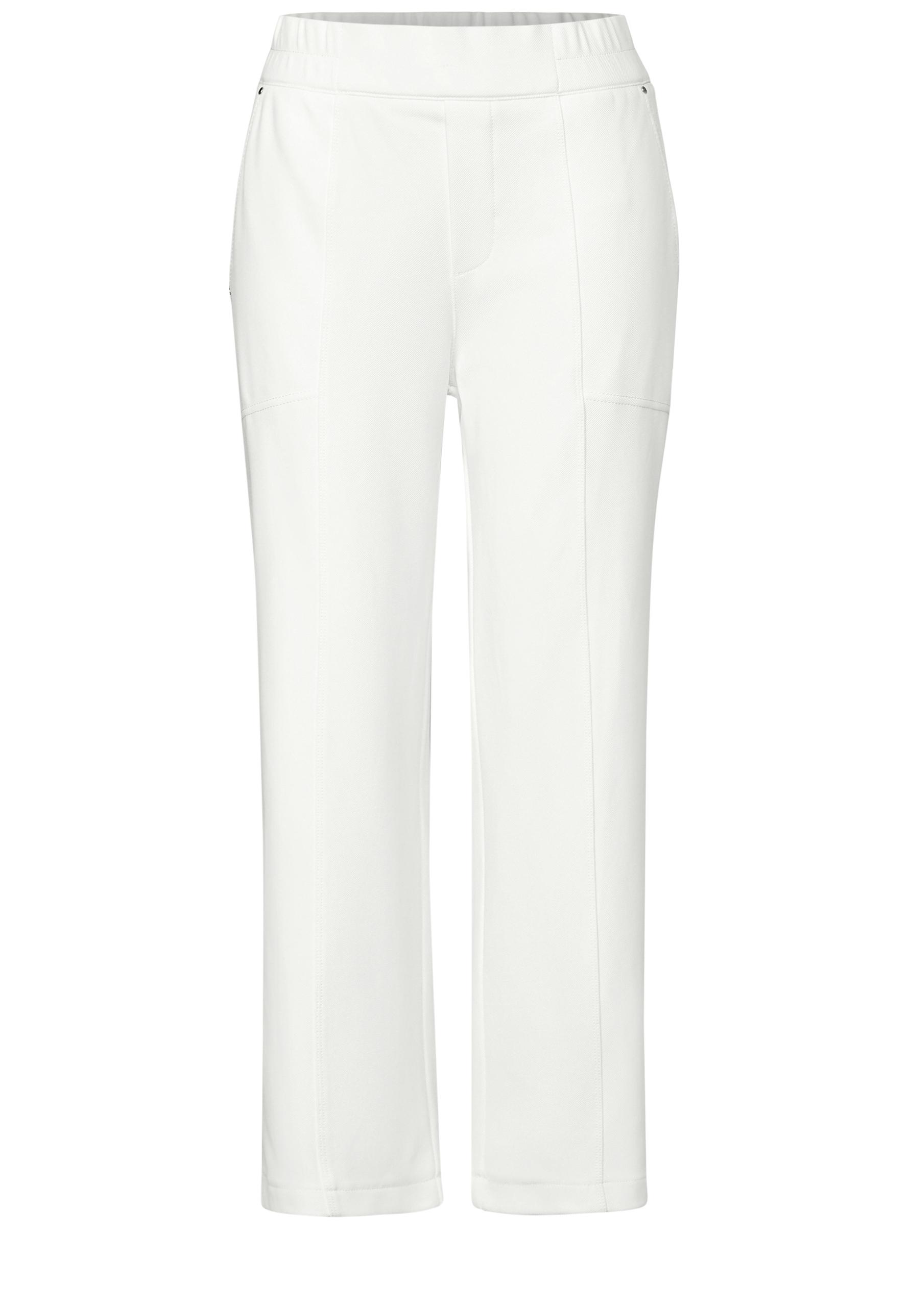 Straight Leg 7/8 Twill-Hose 34/7/8 Hosen - Off White