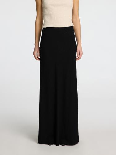 SLFVIVA-LENA HW ANKLE SUN SKIRT NOOS 34 - Black