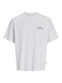 JORPAROS ELEMENT BACK TEE SS CREW JNR 152 Locker geschnitten - Bright White