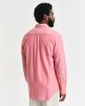 Regular Fit Baumwoll Leinen Hemd XXXL - Brick Red