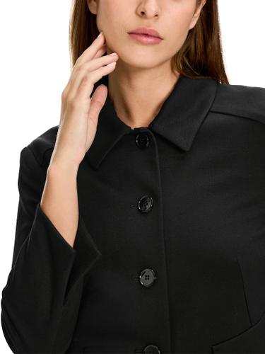 Kurzjacke mit Ärmelschlitzen Schwarz 44