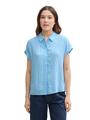 Bluse aus Viskose XL Regular Fit - Vertical Blue White Stripe