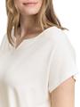 Plus Size - T-Shirt im Material-Mix 46 Regular Fit - Whisper White