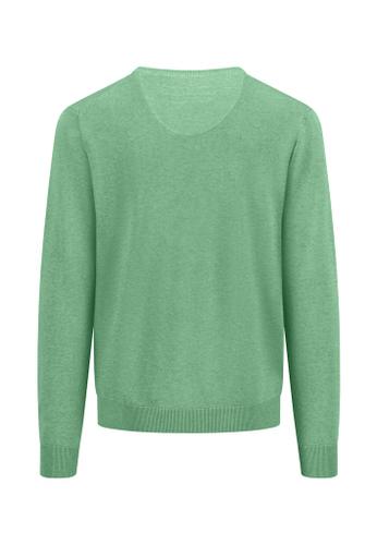 V-Neck, Superfine Grün L