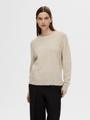 SLFLULU LS KNIT O-NECK NOOS M Normal geschnitten - Birch