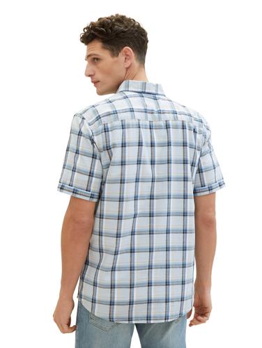 Kurzarmhemd mit Karomuster XL Regular Fit - Light Blue Multicolor Check