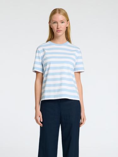 SLFESSENTIAL SS STRIPED BOXY TEE NOOS S Box Fit - Cashmere Blue