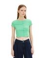 Cropped T-Shirt mit Ziernähten XL Cropped Fit - Strong Green