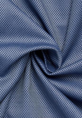 Hemd Dobbydesign Langarm Blau 39/Langarm - 67cm