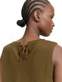 Loose Fit Top mit Waffelstruktur XL Loose Fit - Golden Olive Green